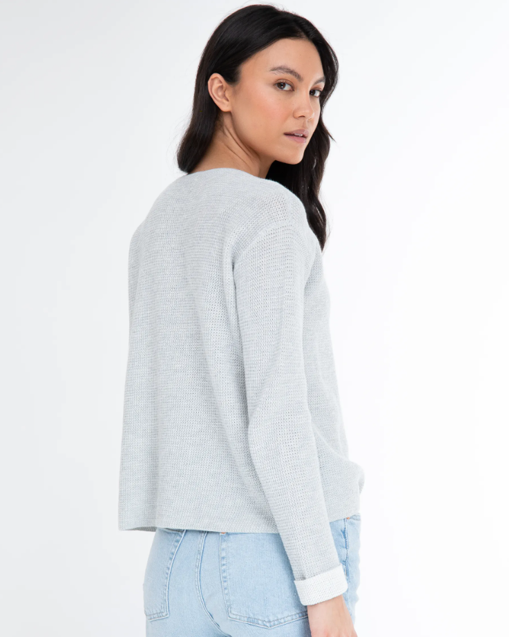 Alashan sweater LC2009, Plaited Reversible cotton cashmere