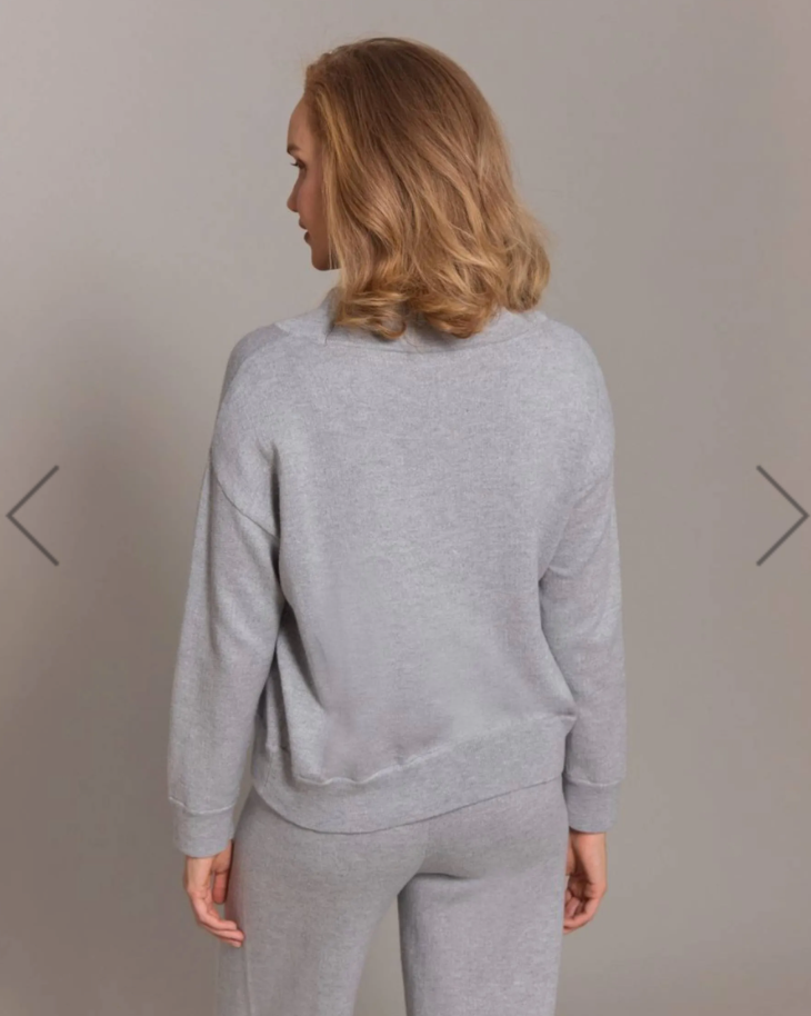 Alashan sweater LC2201, Terry Stitch cowl neck cotton cashmere