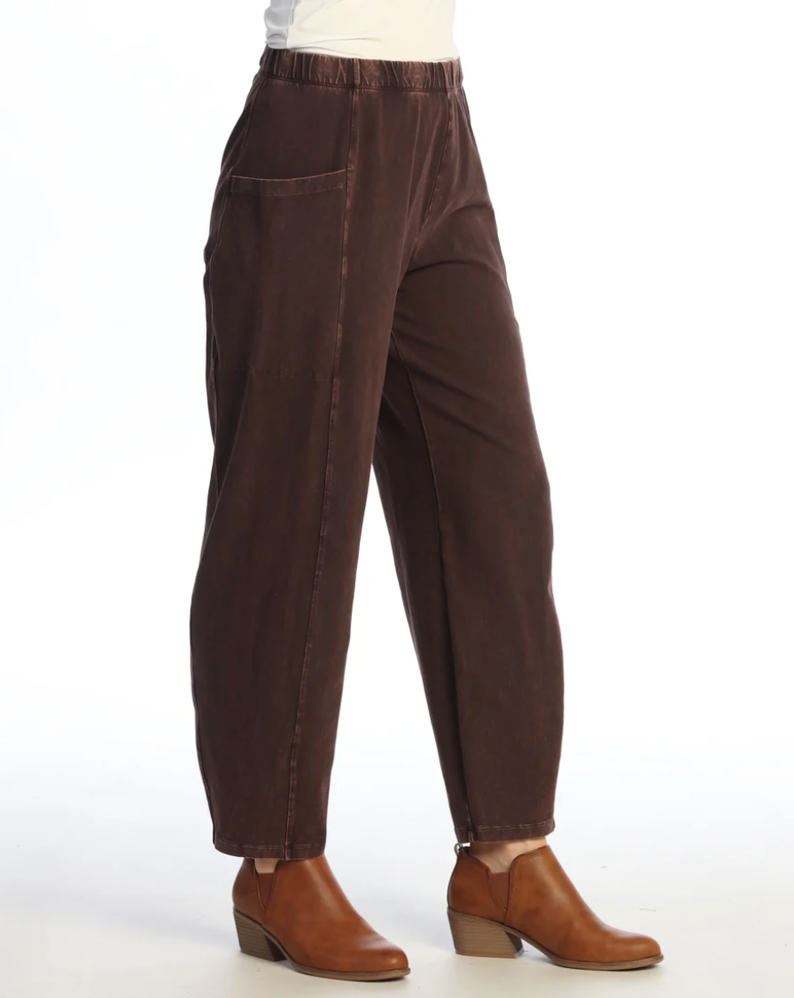 Jess & Jane pant M100, cotton mineral wash lantern (4 colors)