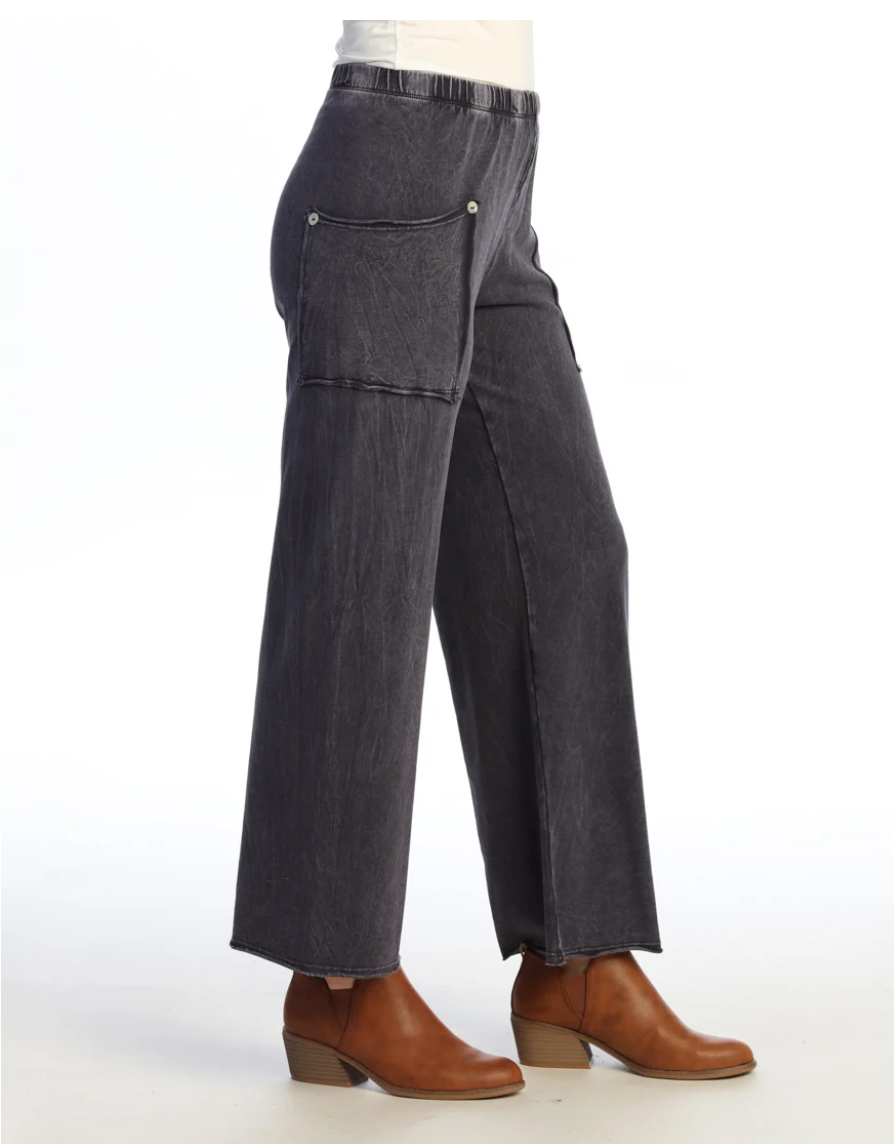 Jess & Jane pant M143, cotton mineral wash straight