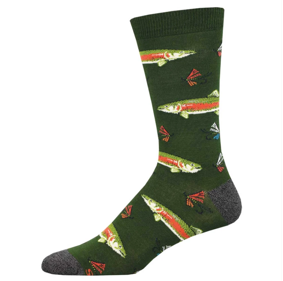 Socksmith bamboo graphic crew, MEN's sizing (20+ patterns)