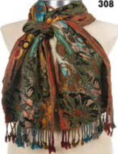 Rapti scarf 8402LY, silk/lycra print (8 prints/colors)