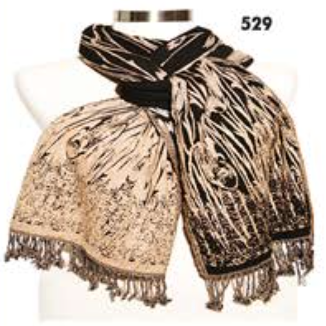 Rapti scarf 8402LY, silk/lycra print (8 prints/colors)