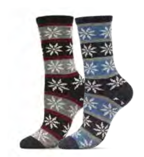 MeMoi socks MCL05575, Flake Fairisle cashmere-blend crew
