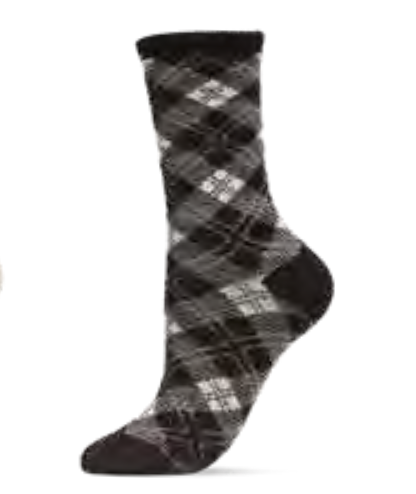 MeMoi socks MCL05576, Diamond Overlay cashmere-blend crew