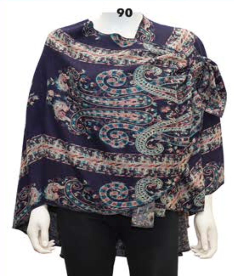 Rapti circle shawl, cashmere print (16 prints)