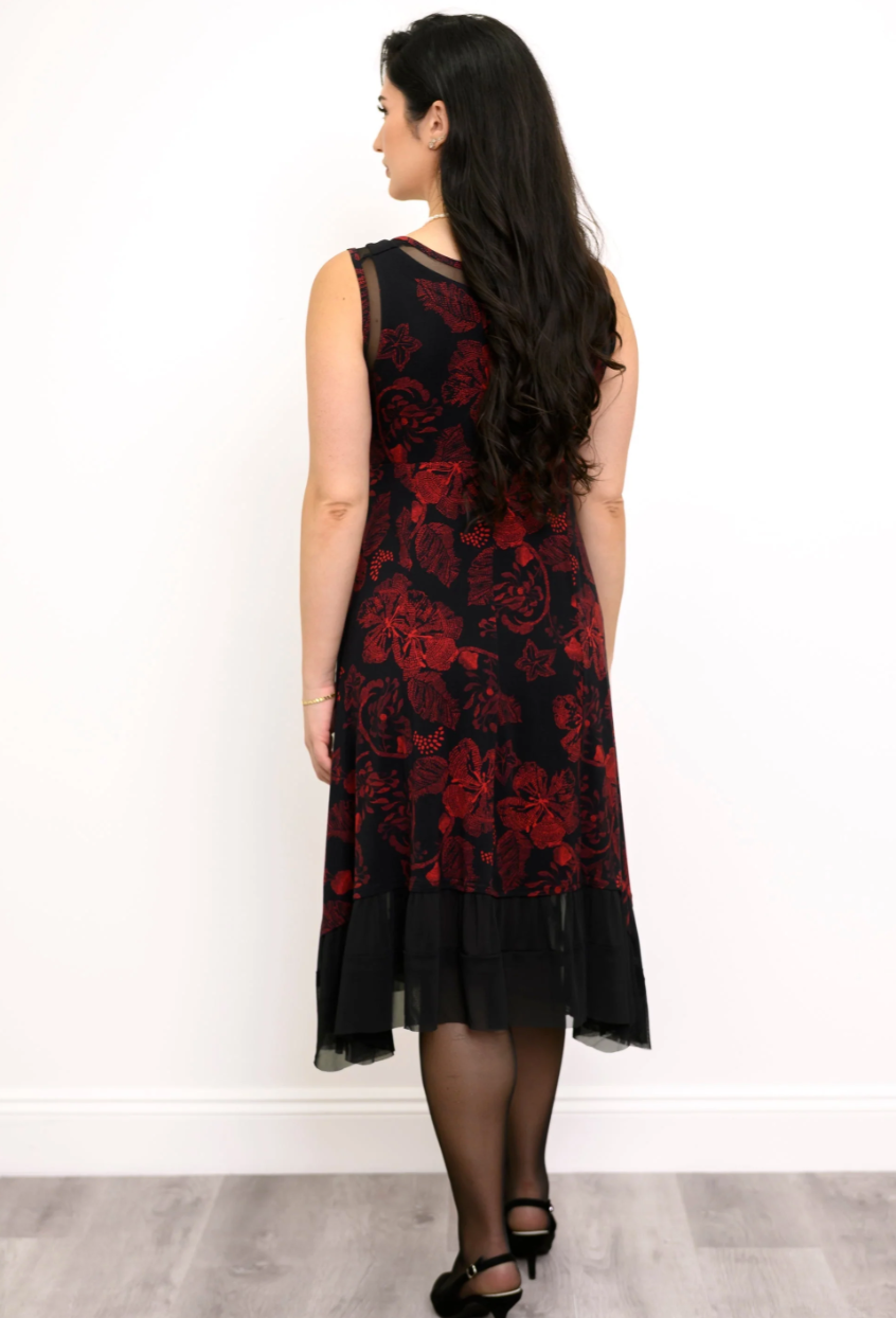 Vestido Blue Sky Danube, estampado bambú (2 estampados)
