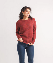 Papillon sweater 19215, marl knit rib trim (2 colors_)