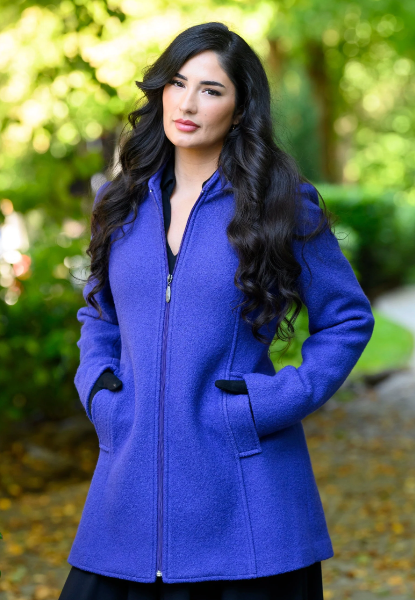 Blue Sky Pender coat/jacket, hooded boiled wool