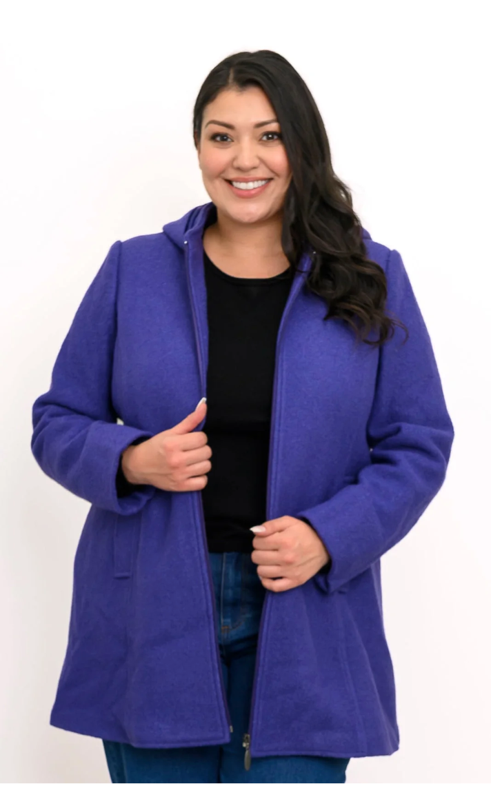 Blue Sky Pender coat/jacket, hooded boiled wool