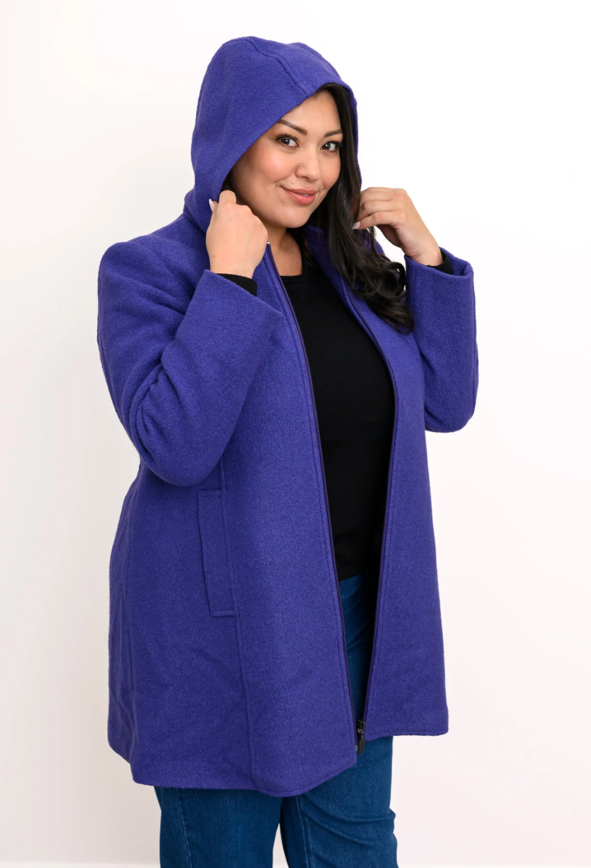 Blue Sky Pender coat/jacket, hooded boiled wool