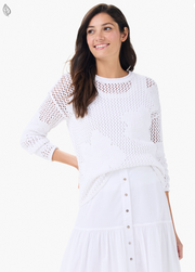 Nic + Zoe sweater, crochet bloom