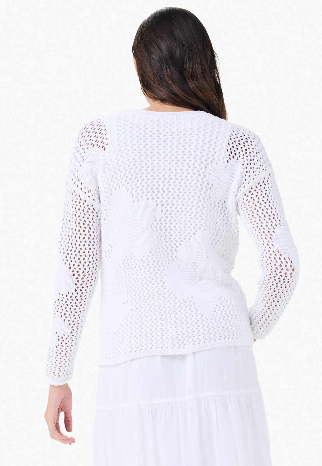 Nic + Zoe sweater 241132, crochet bloom