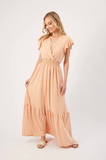 Kylie Paige Mia dress, cotton slub maxi SALE Size L