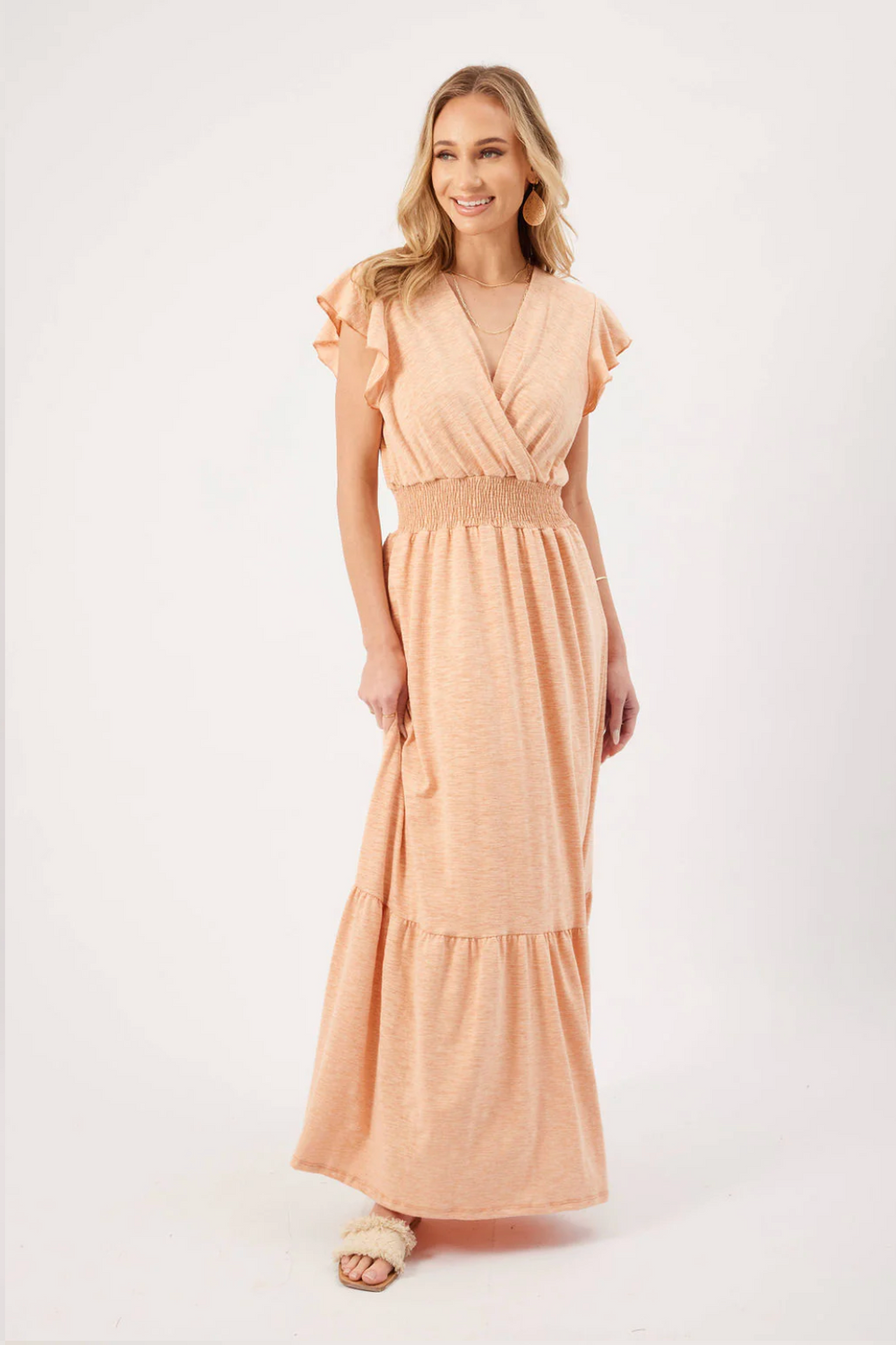 Kylie Paige Mia dress, cotton slub maxi SALE Size L