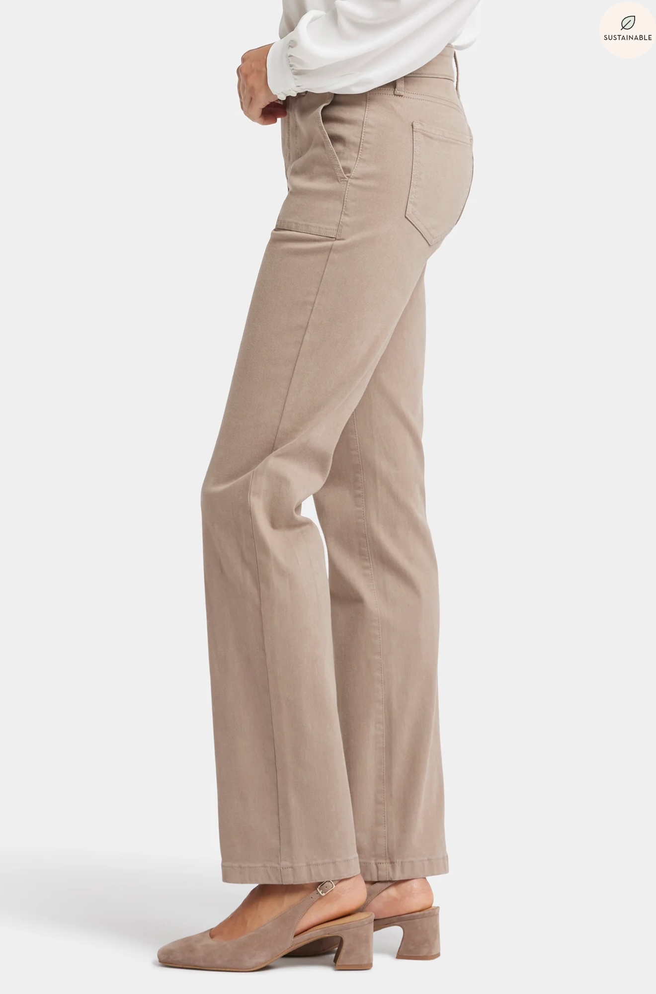 NYDJ Marilyn straight jeans, utility pocket County Oak wash