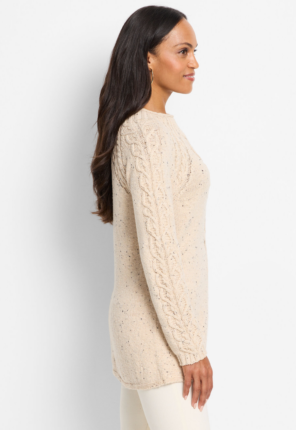 Nic + Zoe sweater F241142, femme cable (2 colors)