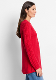 Nic + Zoe sweater F241142, femme cable (2 colors)