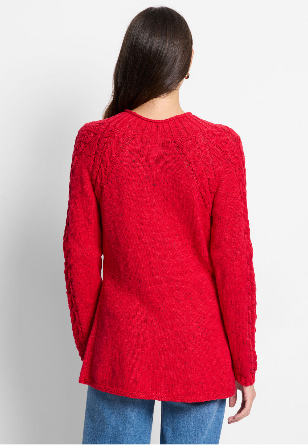 Nic + Zoe sweater F241142, femme cable (2 colors)