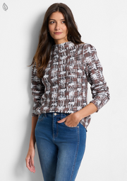Nic + Zoe sweater 241183, Waffle Stitch stamp chenille