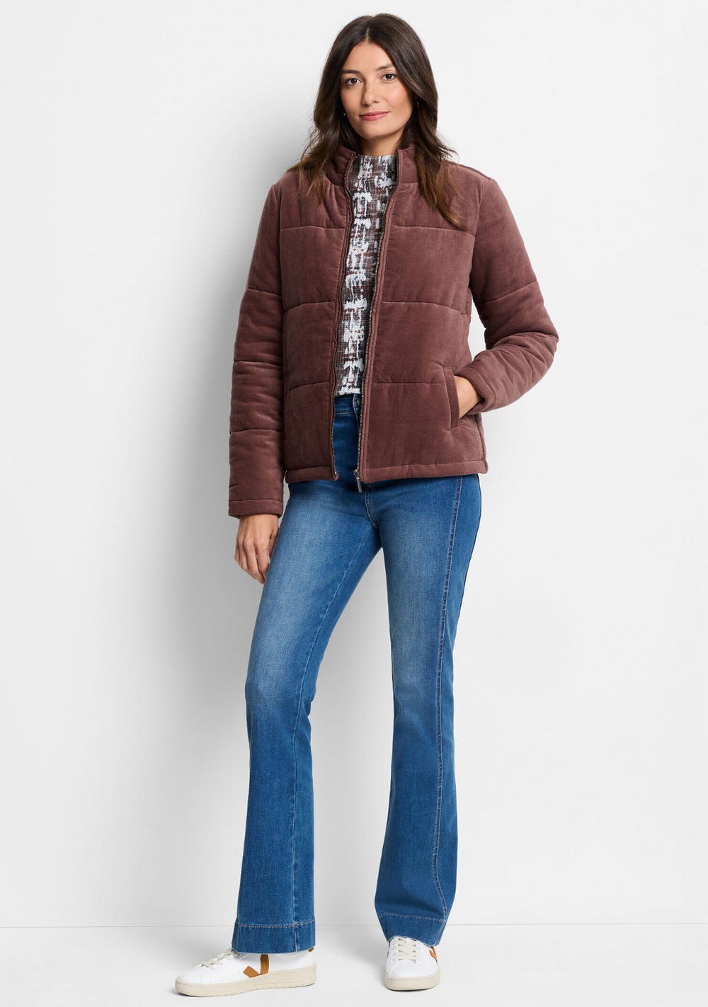 Nic + Zoe jacket/coat F241528, velvet puffer