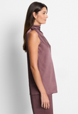 Nic + Zoe tank F241650, luxe satin drapeneck