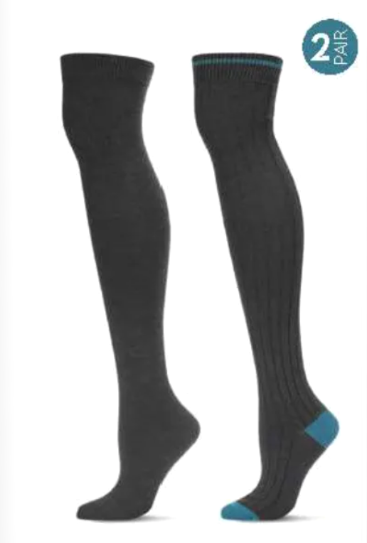 MeMoi socks, cashmere over-the-knee 2-pack (2 colors)