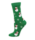 Socksmith bamboo holiday graphic crew, women's sizing (3 patterns)