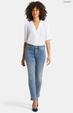 NYDJ Sheri slim jeans, high-rise Indigo Stream