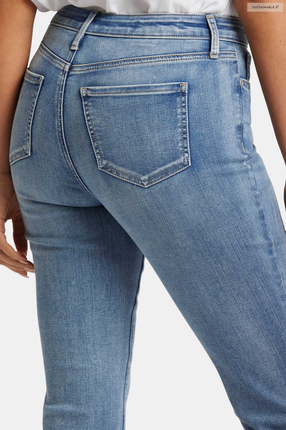 NYDJ Sheri slim jeans, high-rise Indigo Stream