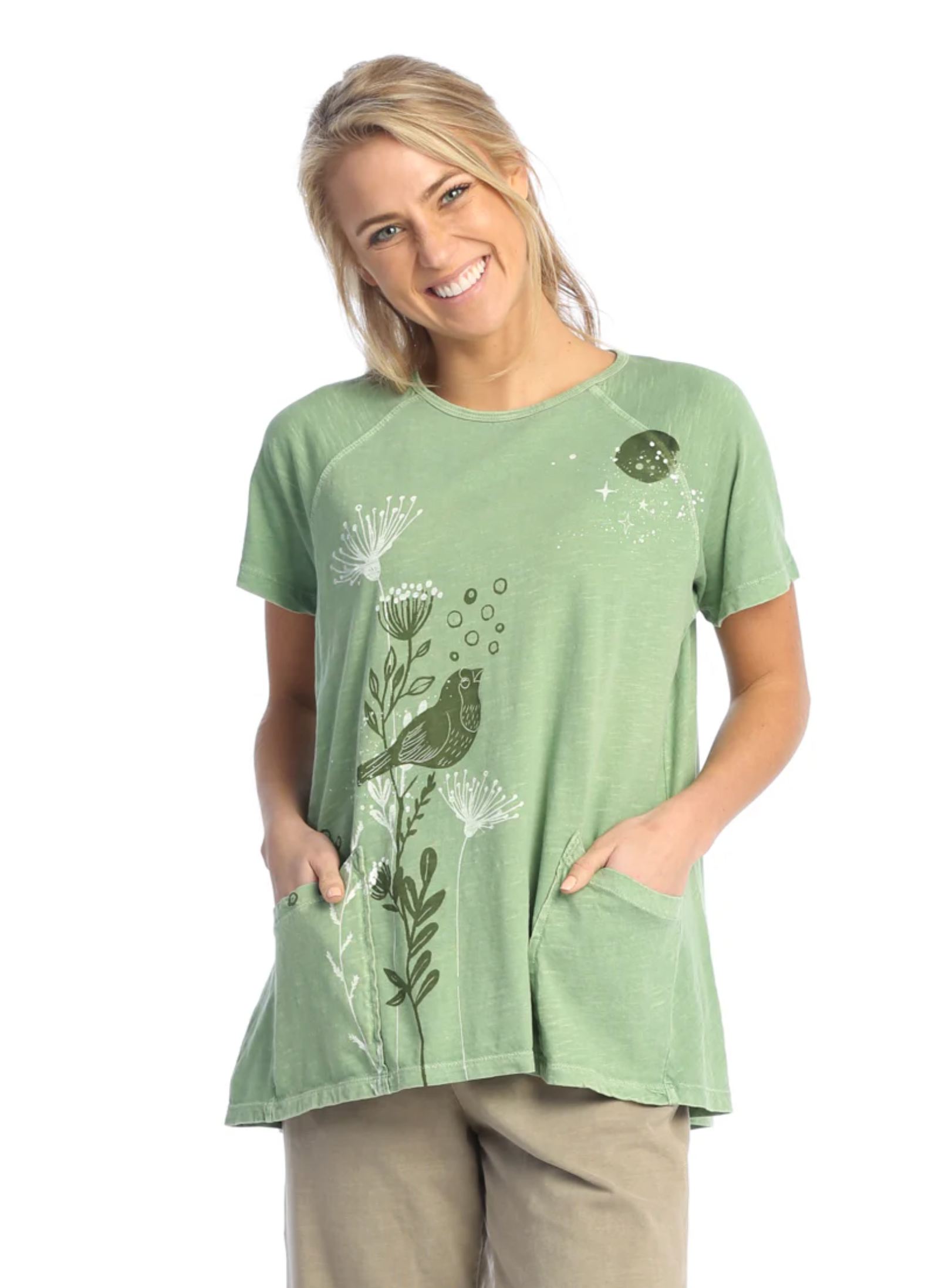 Weekend by Jess & Jane t-shirt, short sleeve Finch