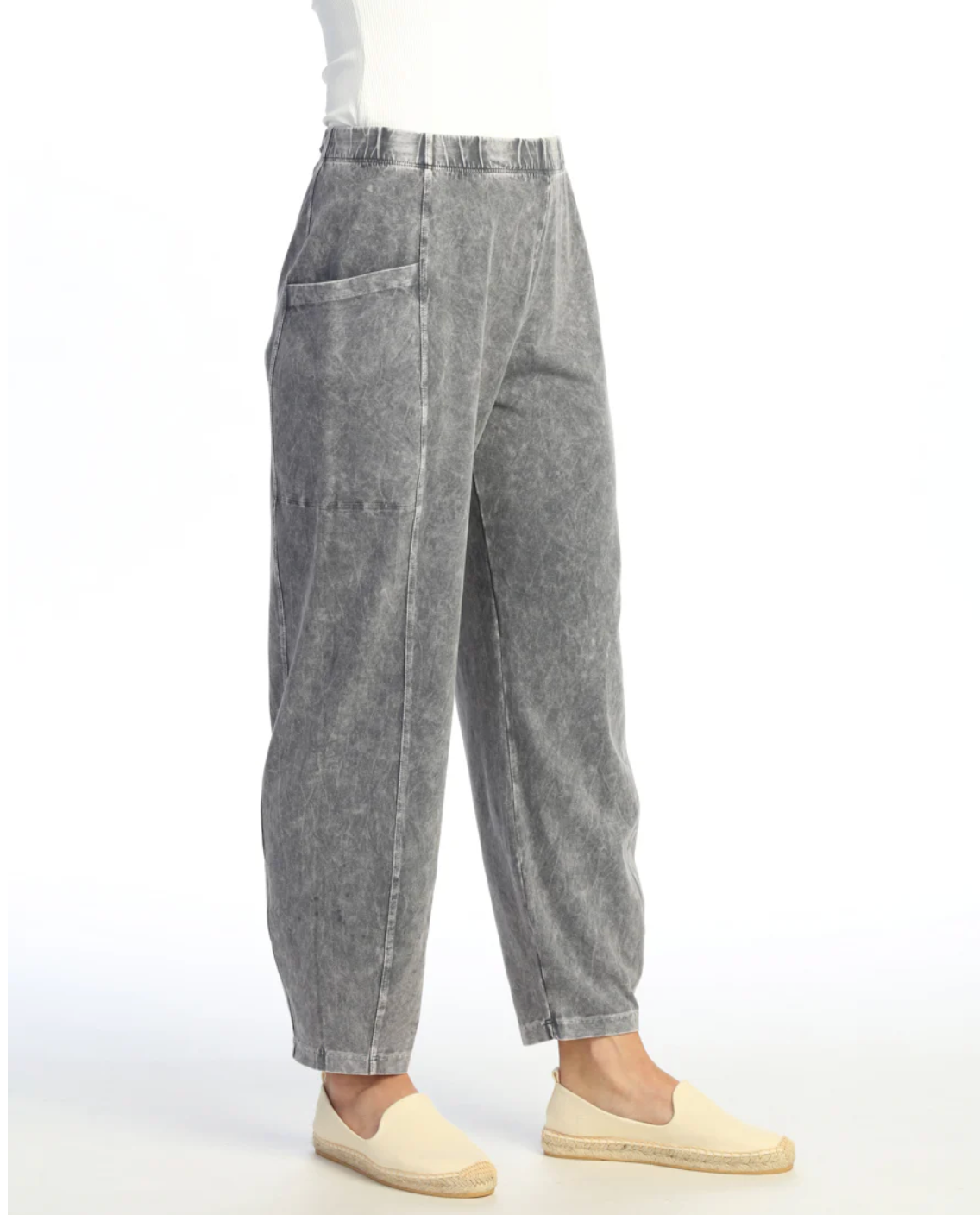Jess & Jane pant M100, cotton mineral wash lantern (2 colors)
