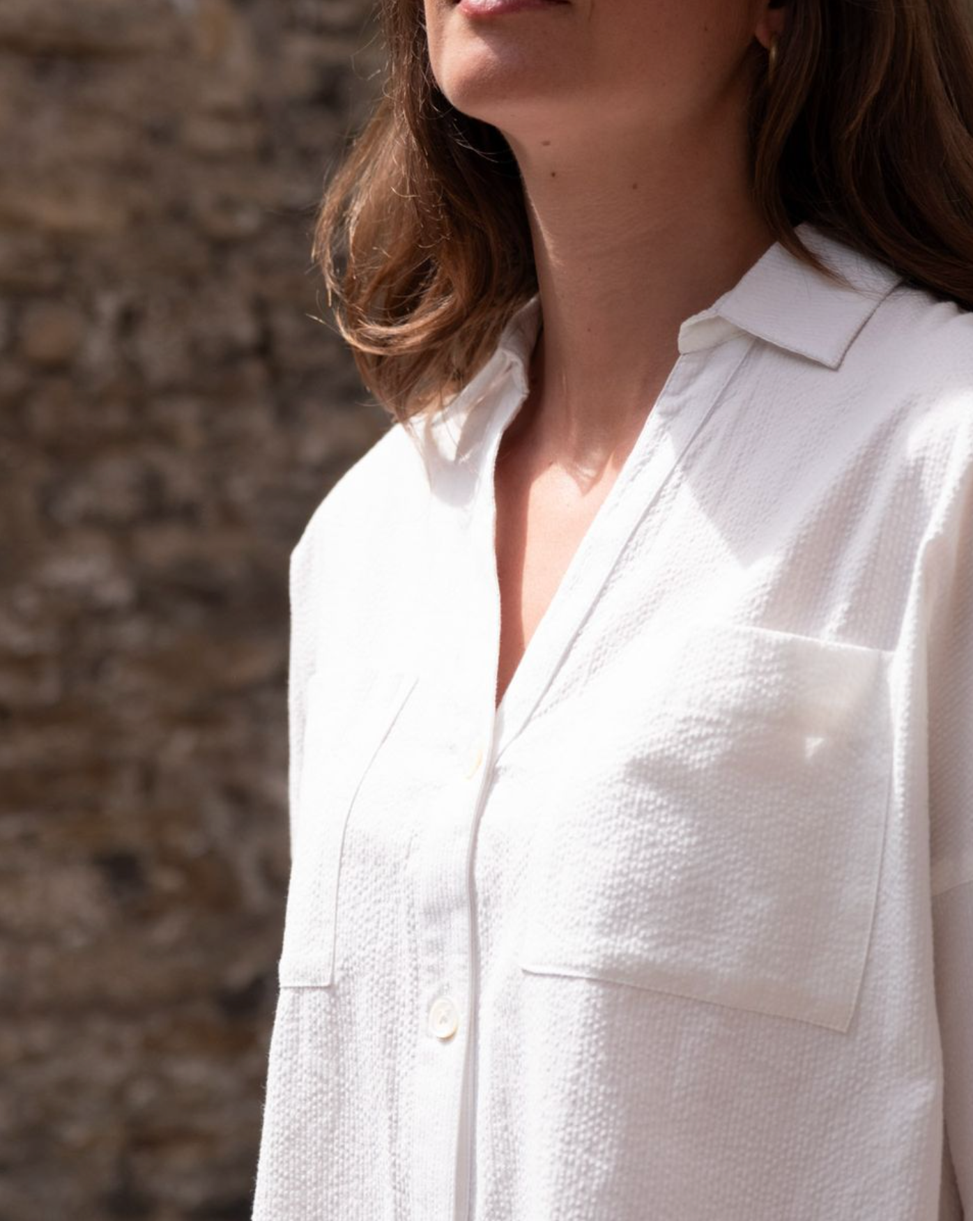 Bibico Ava shirt, white stripe