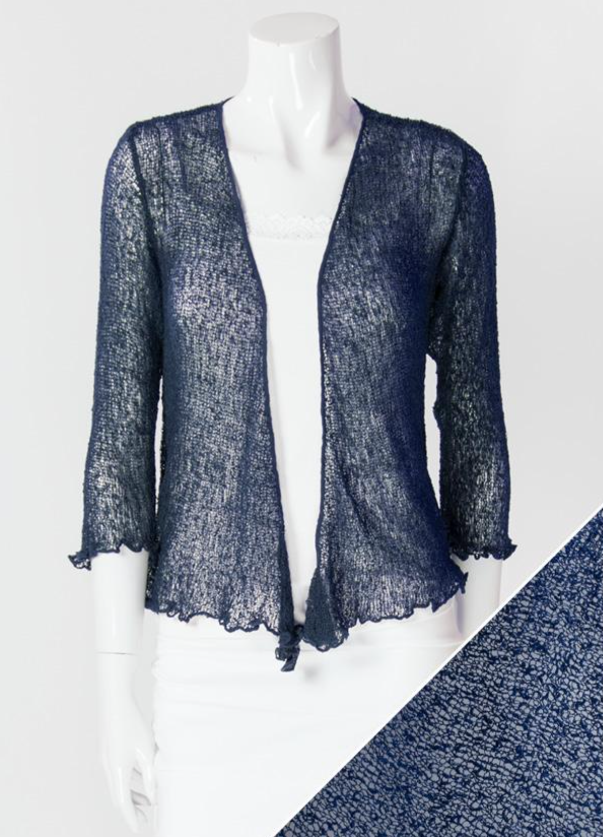 Blue Sky cardigan, short mesh shrug (18 colors)