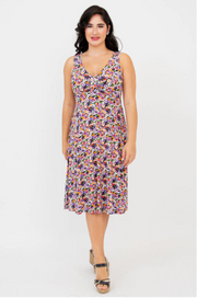 Blue Sky Genesis dress, bamboo Frolic print
