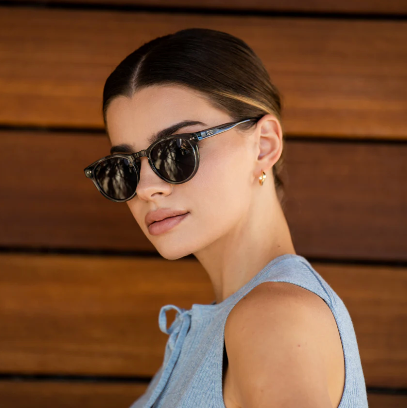 WMP Tate polarized sunglasses, crystal blue