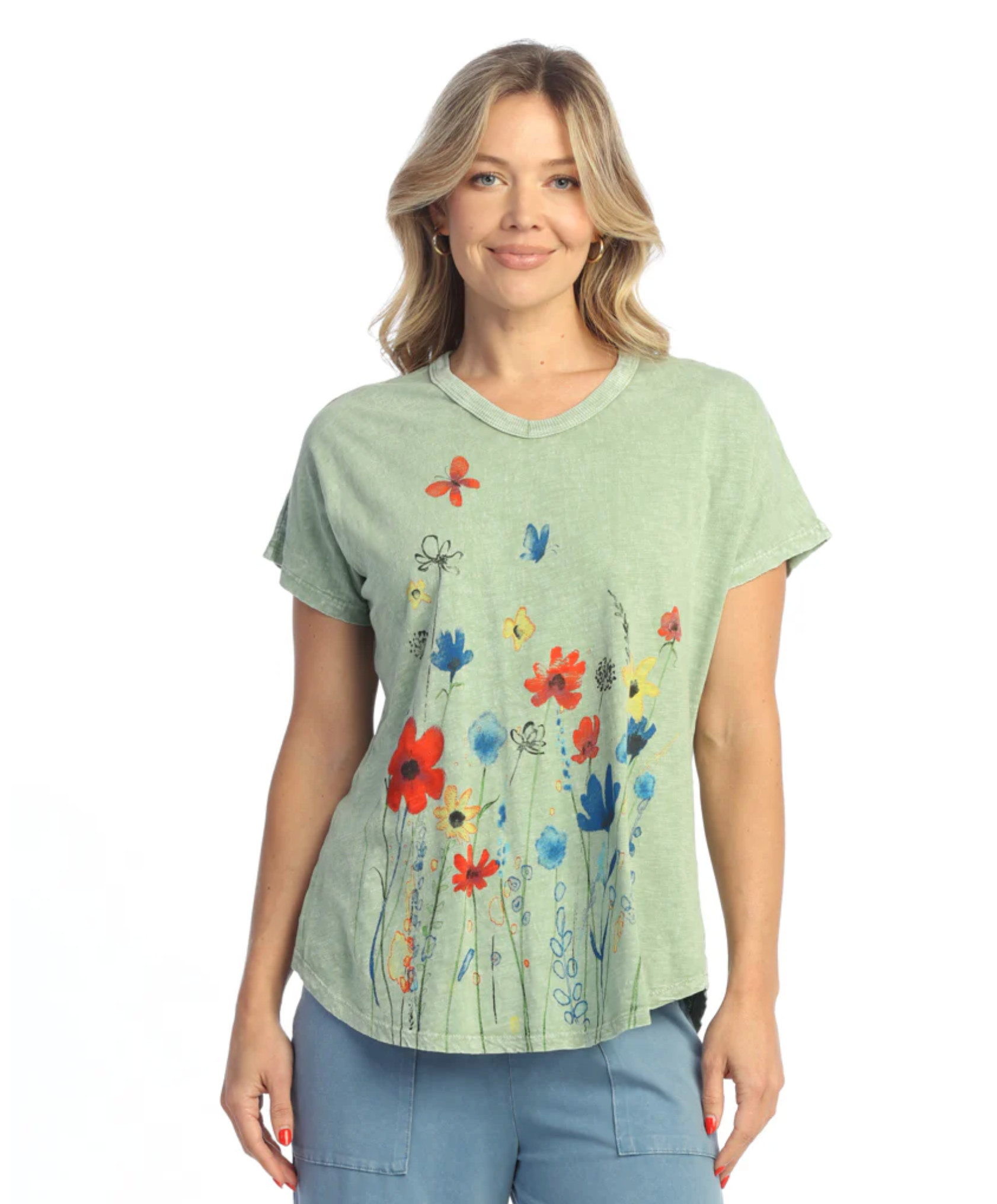 Jess & Jane Chloe t-shirt, short sleeve dolman