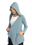 Chaqueta de malla Jess &amp; Jane, dobladillo con volante de 2 botones