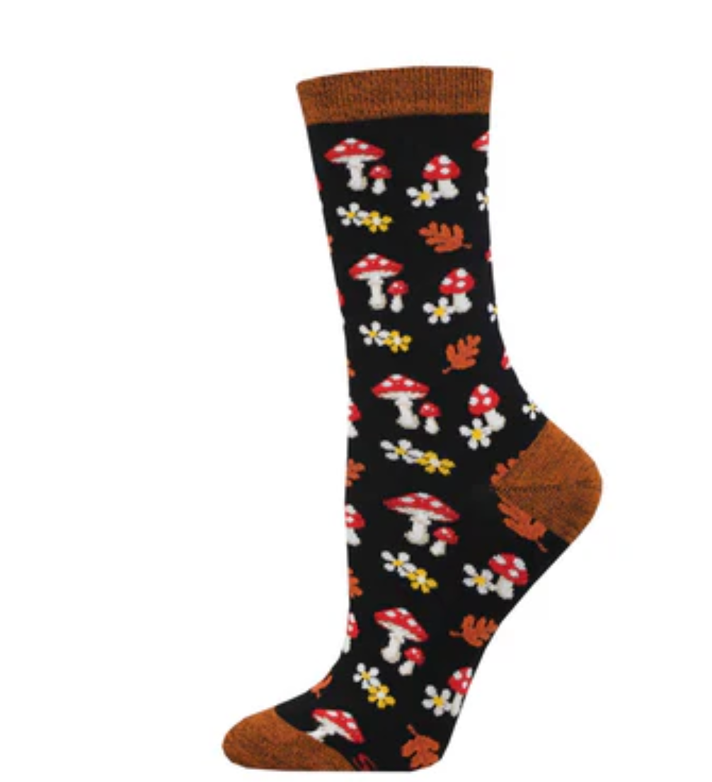 Socksmith bamboo graphic crew, women's sizing (35+ patterns)