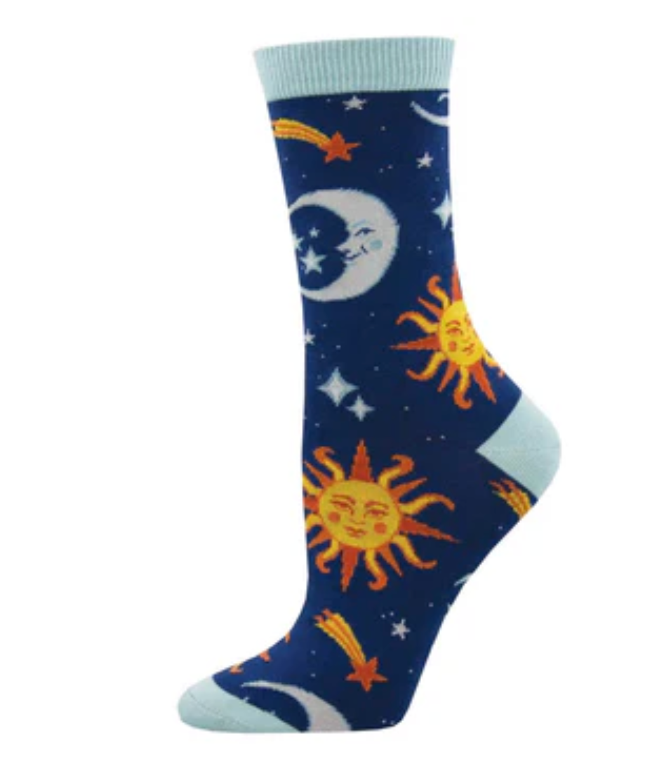 Socksmith bamboo graphic crew, women's sizing (35+ patterns)