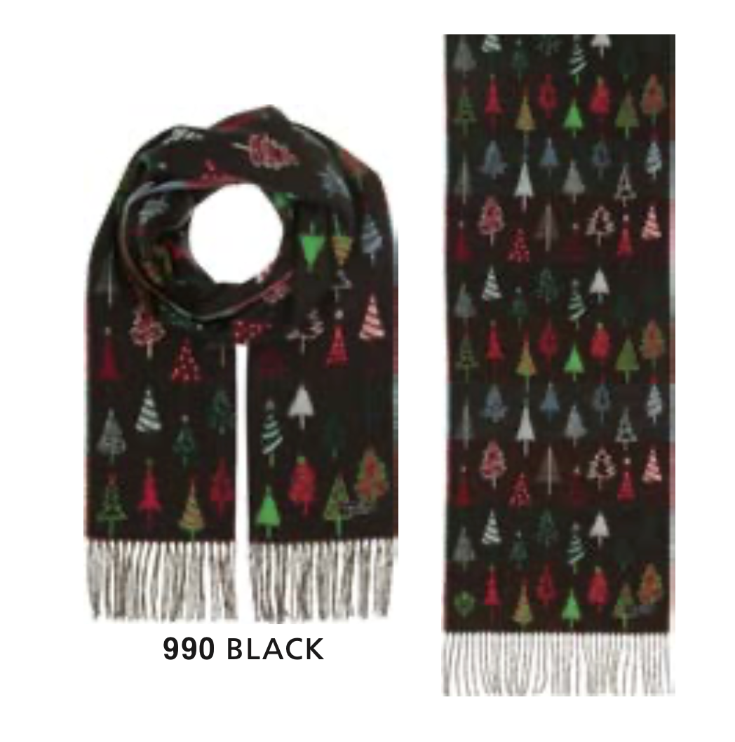 Fraas scarf 625409, Xmas trees (3 colors)