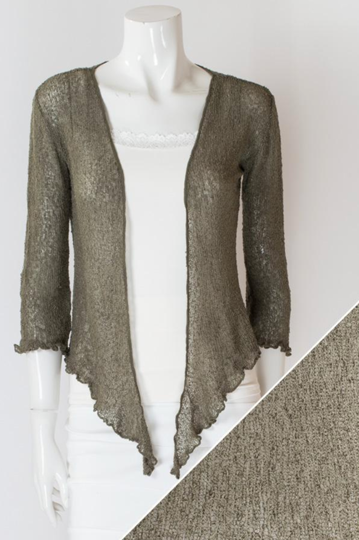 Blue Sky cardigan, short mesh shrug (18 colors)