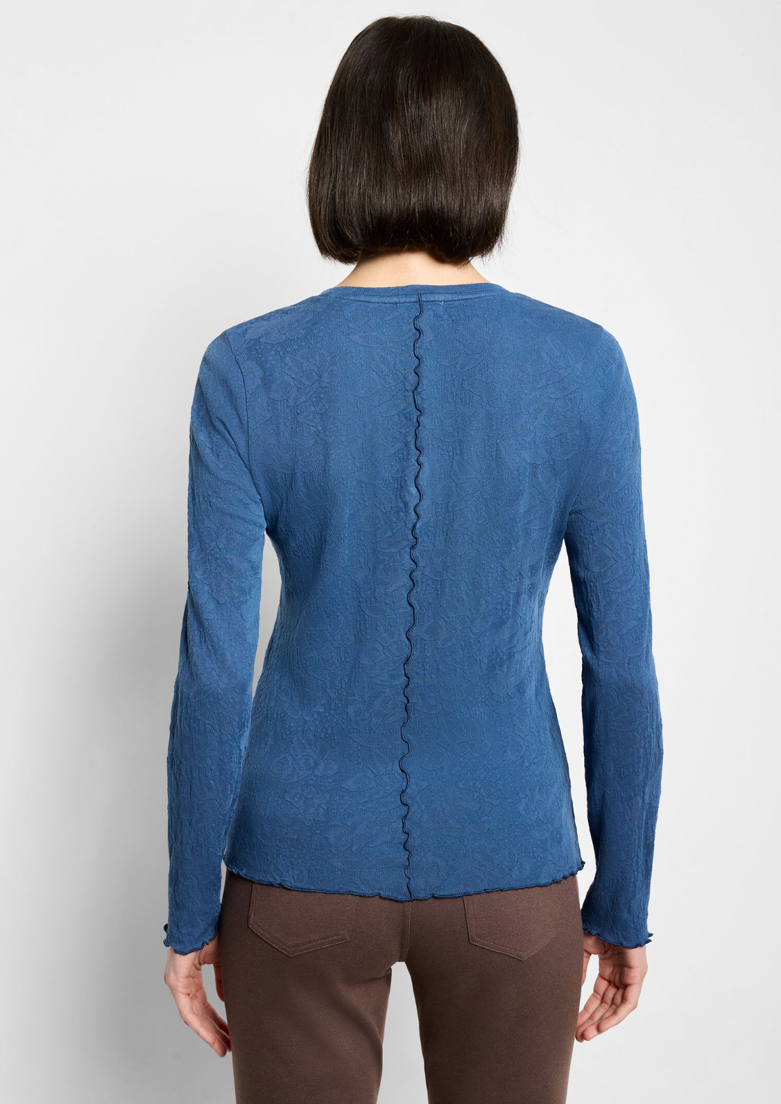 Nic + Zoe t-shirt, lace knit v-neck 252052