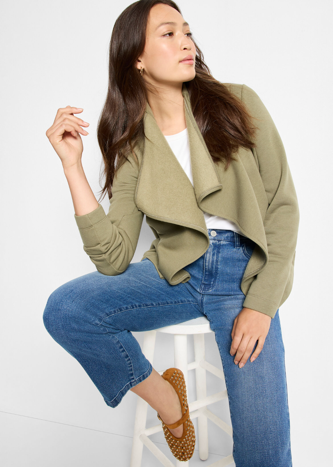 Cárdigan Nic + Zoe, liso en 4 direcciones
