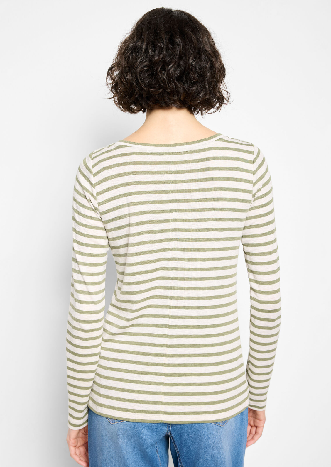 Nic + Zoe t-shirt 252044, stripe boatneck long sleeve (2 colors)