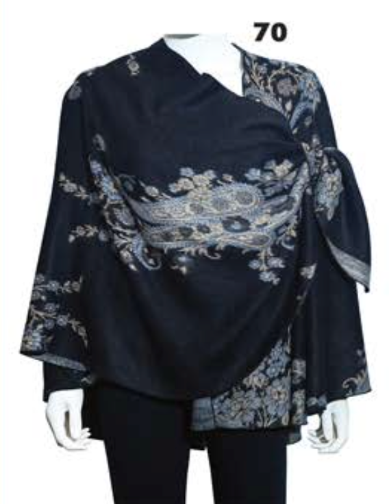Rapti circle shawl, cashmere print