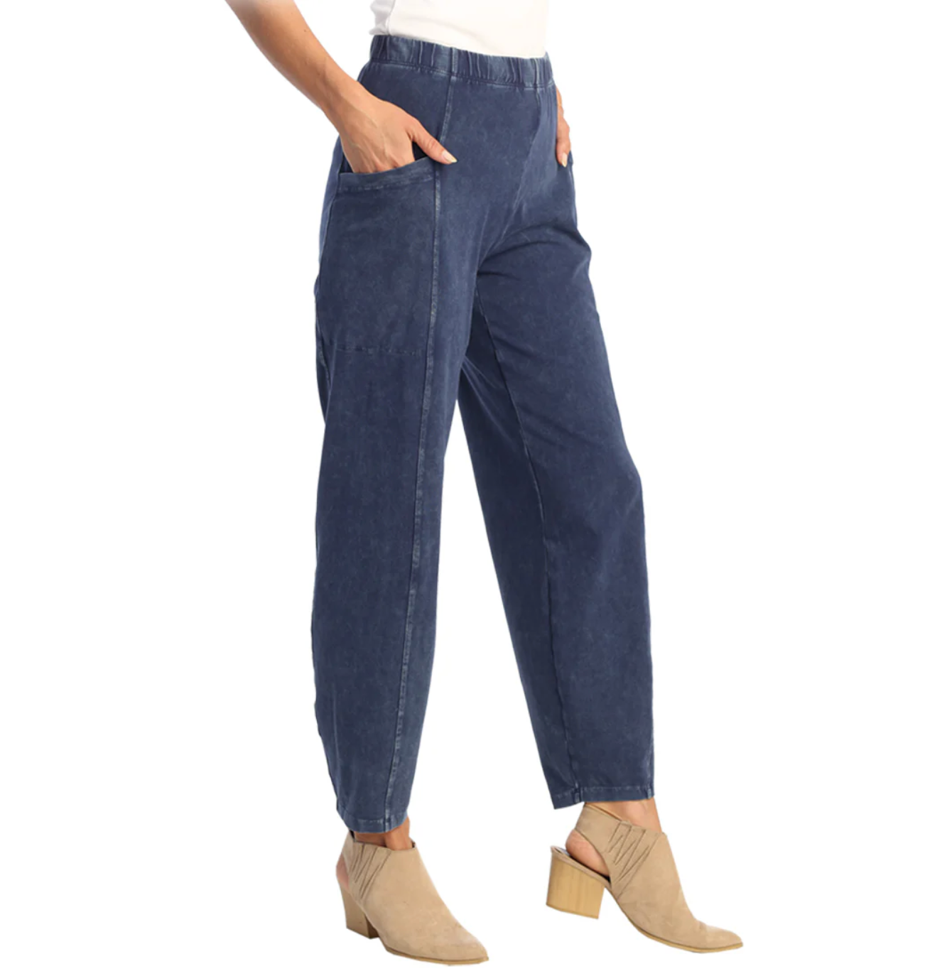 Jess & Jane pant M100, cotton mineral wash lantern (5 colors)