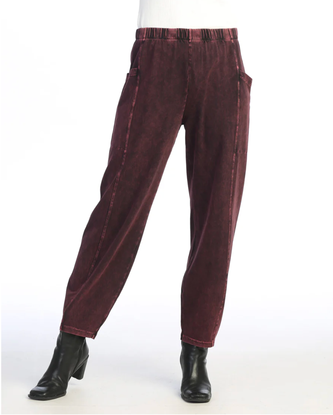 Jess & Jane pant M100, cotton mineral wash lantern (5 colors)