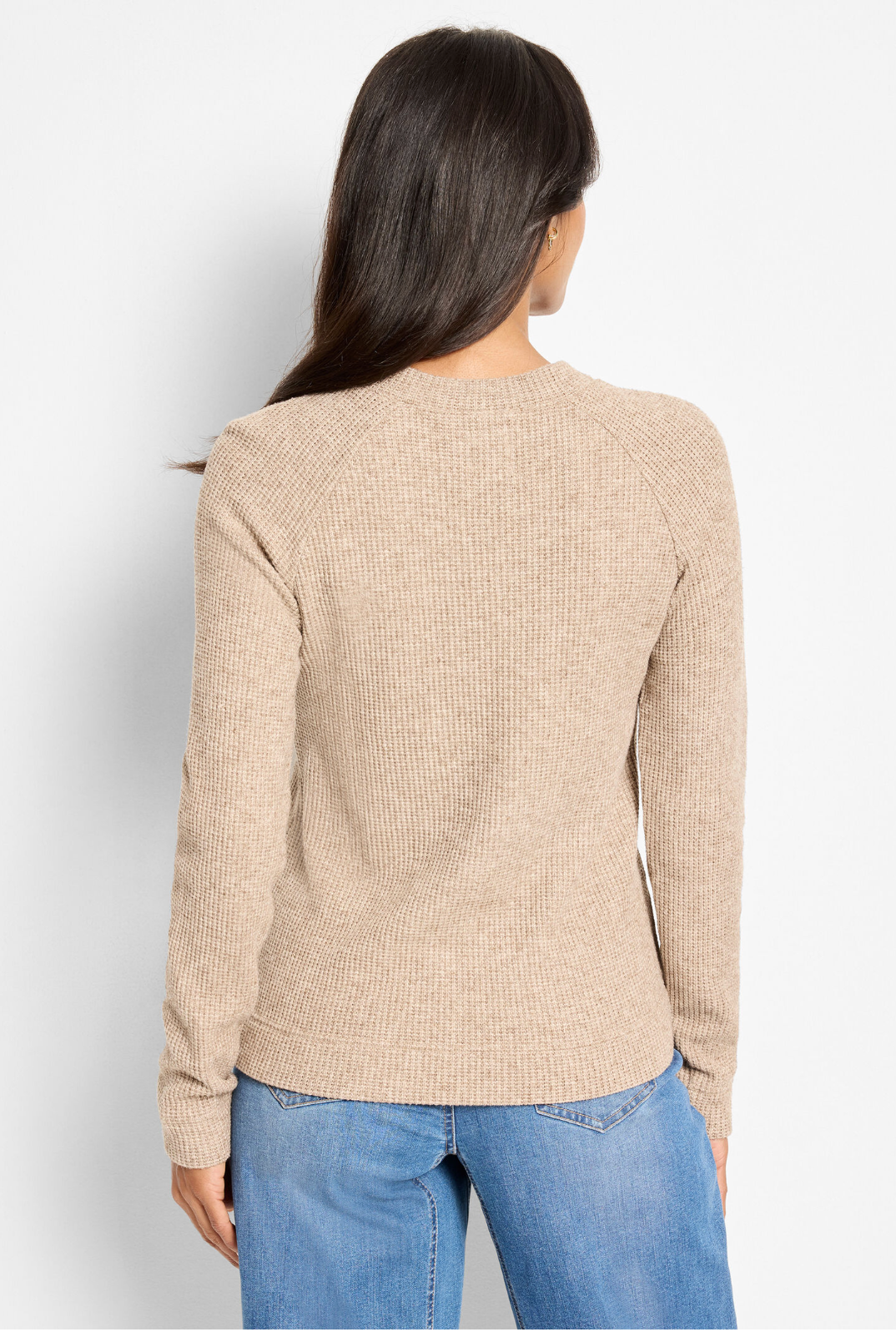 Nic + Zoe sweater 251033, soft thermal button detail