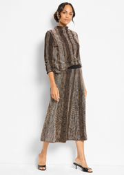 Nic + Zoe sweater/skirt 251183/251324, ombre pixel knit